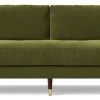 Swoon Rieti Velvet 4 Seater Sofa - Fern Green
