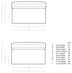 Swoon Seattle Velvet Ottoman Footstool - Burnt Orange -Home Furnishings Store 2017682 R E001