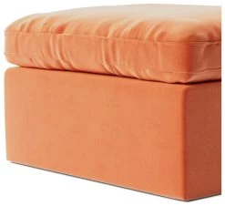 Swoon Seattle Velvet Ottoman Footstool - Burnt Orange -Home Furnishings Store 2017682 R Z004A