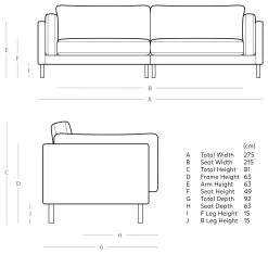 Swoon Munich Velvet 4 Seater Sofa- Kingfisher Blue -Home Furnishings Store 2026051 R E001