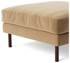 Swoon Munich Velvet Ottoman Footstool - Biscuit -Home Furnishings Store 2026408 R Z004A