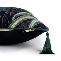 Habitat Botanical Print Velvet Cushion - Multi - 43x43cm -Home Furnishings Store 2062840 R Z003A