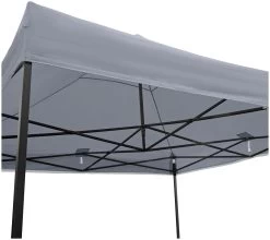 All Seasons 3m X 3m Garden Pop Up Gazebo - Metallic Grey -Home Furnishings Store 2063052 R Z003A