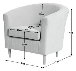 Habitat Fabric Tub Chair - Duck Egg -Home Furnishings Store 2066671 R E001
