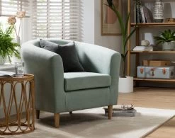 Habitat Fabric Tub Chair - Duck Egg -Home Furnishings Store 2066671 R Z002C