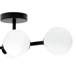 Habitat Opal Metal Bathroom Flush Ceiling Light - Black -Home Furnishings Store 2067405 R Z002A
