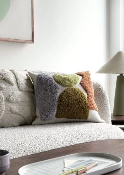 Habitat Geo Technique Cushion - Multicoloured - 43x43cm -Home Furnishings Store 2077402 R Z005C