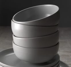 Habitat 12 Piece Stoneware Dinner Set - Matt Grey -Home Furnishings Store 2151768 R Z002C