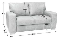 Habitat Eton Leather 2 Seater Sofa - Chocolate -Home Furnishings Store 2263728 R E001