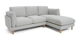 Habitat Salome Fabric Right Hand Corner Chaise Sofa - Grey