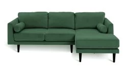 Habitat Jacob Velvet Right Hand Corner Sofa - Emerald Green -Home Furnishings Store 2910291 R Z002A