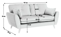 Habitat Iris Fabric 2 Seater Sofa - Teal -Home Furnishings Store 2910655 R E001