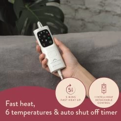 Dreamland Snuggle Up Heated Grey Throw - Large -Home Furnishings Store 2990606 R Z004A