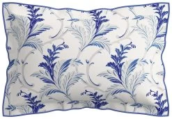 V&A Cotton 200 TC Baroque Patterned Pillowcase - Blue