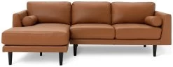 Habitat Jackson Leather Left Corner Chaise Sofa - Tan -Home Furnishings Store 3102486 R Z003A