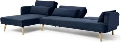 Habitat Andy Left Corner Velvet Clic Clac Sofa Bed - Navy -Home Furnishings Store 3159491 R Z003A