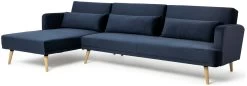 Habitat Andy Left Corner Velvet Clic Clac Sofa Bed - Navy -Home Furnishings Store 3159491 R Z010A