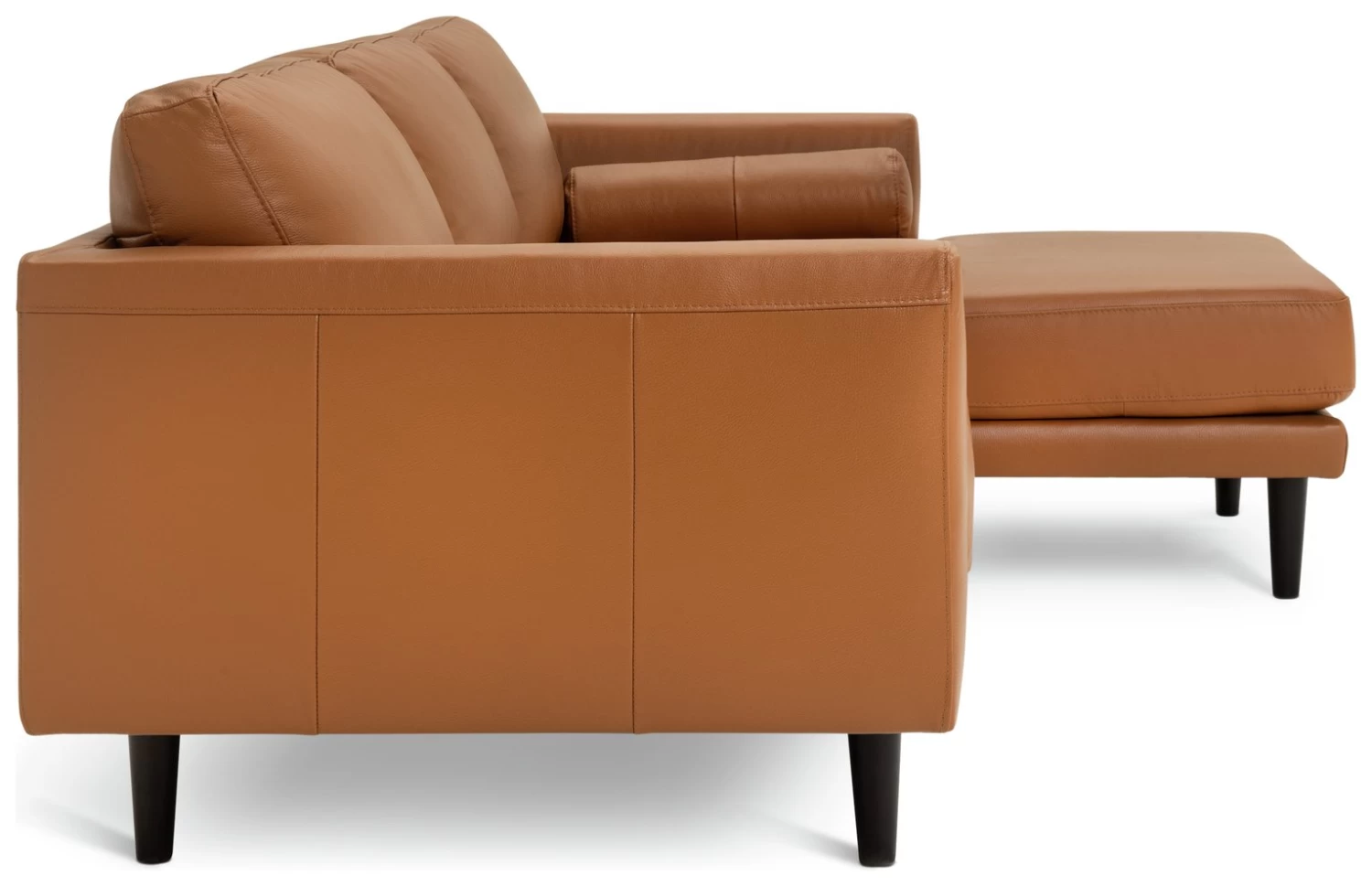 Habitat Jackson Leather Right Corner Chaise Sofa - Tan 7 Habitat Jackson Leather Right Corner Chaise Sofa - Tan - Image 7