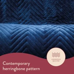 Dreamland Deluxe Velvet Royal Blue Heated Throw - Large -Home Furnishings Store 3340901 R Z005A 1