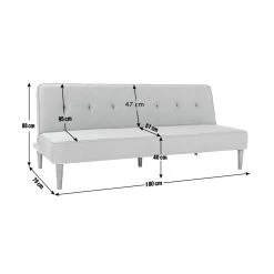 Habitat Odeon 2 Seater Fabric Clic Clac Sofa Bed - Grey -Home Furnishings Store 3367180 R Z020A