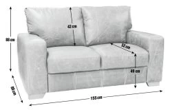 Habitat Eton Leather 2 Seater Sofa - Tan -Home Furnishings Store 3574478 R E001