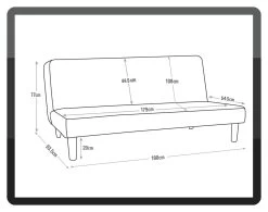 Habitat Patsy 2 Seater Clic Clac Sofa Bed - Charcoal -Home Furnishings Store 3578704 R Z020A