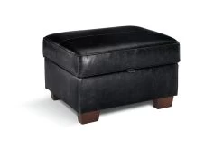Habitat Salisbury Leather Storage Footstool - Black -Home Furnishings Store 3654666 R Z002A