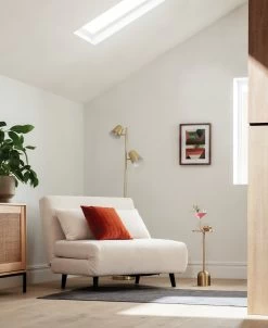 Habitat Roma Small Double Boucle Chairbed - Cream -Home Furnishings Store 4077981 R Z004A