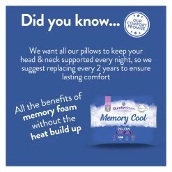 Slumberdown Cool Max Memory Support Firm Pillow -Home Furnishings Store 4539481 R Z004A