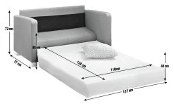 Habitat Lucy 2 Seater Fabric Sofa Bed - Grey -Home Furnishings Store 4627001 R E001