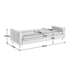Habitat Brooks Clic Clac Fabric Sofa Bed - Grey -Home Furnishings Store 4665537 R Z002A