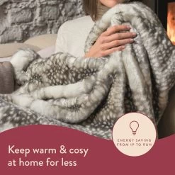 Dreamland Luxury Faux Fur Heated Throw - Large -Home Furnishings Store 4669911 R Z003A