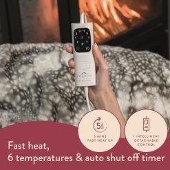 Dreamland Luxury Faux Fur Heated Throw - Large -Home Furnishings Store 4669911 R Z004A