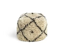 Kaikoo Gentry Wool Pouffe - White