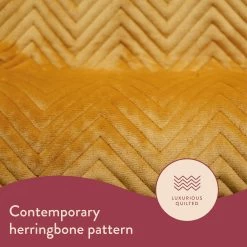 Dreamland Deluxe Velvet Mustard Heated Throw - Large -Home Furnishings Store 4844994 R Z005A