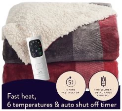 Dreamland Sherpa Tartan Reversible Overblanket -Home Furnishings Store 4883333 R Z005A