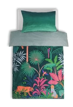 Habitat Kids Cotton Jungle Print Green Bedding Set - Toddler
