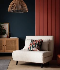 Habitat Roma Single Boucle Chairbed - Cream -Home Furnishings Store 5644760 R Z004C