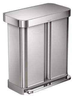 Simplehuman 58 Litre Recycler Bin - Stainless Steel