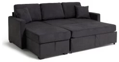 Habitat Reagan Left Corner Chaise Sofa Bed - Charcoal -Home Furnishings Store 6980038 R Z003A
