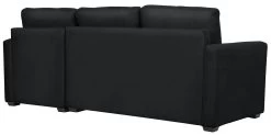 Habitat Reagan Corner Chaise Faux Leather Sofa Bed - Black -Home Furnishings Store 7067668 R Z004A