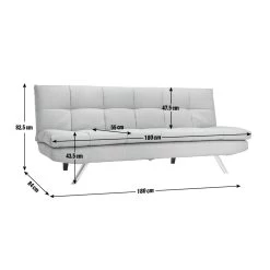 Habitat Nolan Fabric Clic Clac Sofa Bed - Light Grey -Home Furnishings Store 7233227 R Z020A