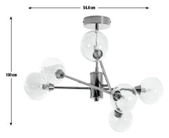 Habitat Glam 6 Light Glass Ceiling Light – Gold -Home Furnishings Store 7835340 R E001