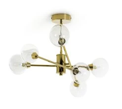 Habitat Glam 6 Light Glass Ceiling Light – Gold -Home Furnishings Store 7835340 R Z002A