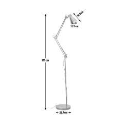 Habitat Swing Arm Floor Lamp - Matt Black -Home Furnishings Store 7929184 R Z001E