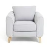 Habitat Cooper Fabric Armchair - Light Grey
