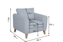 Habitat Cooper Fabric Armchair - Light Grey -Home Furnishings Store 7956377 R Z020A