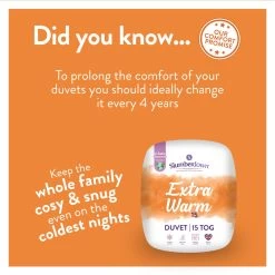 Slumberdown Extra Warm 15 Tog Duvet - Single -Home Furnishings Store 8268260 R Z007A
