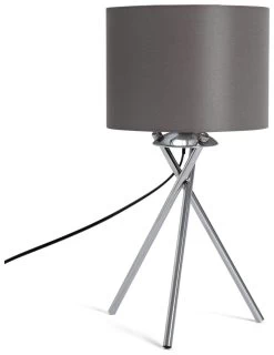 Habitat Tripod Table Lamp - Grey And Chrome -Home Furnishings Store 8569282 R Z001C