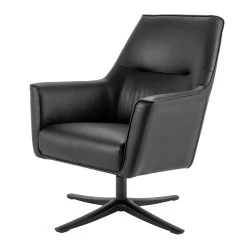 Habitat Rhett Faux Leather Swivel Chair - Black -Home Furnishings Store 8774651 R Z002A